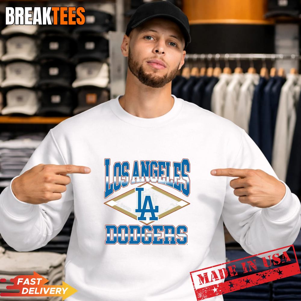 Los Angeles Dodgers baseball field diamond t-shirt