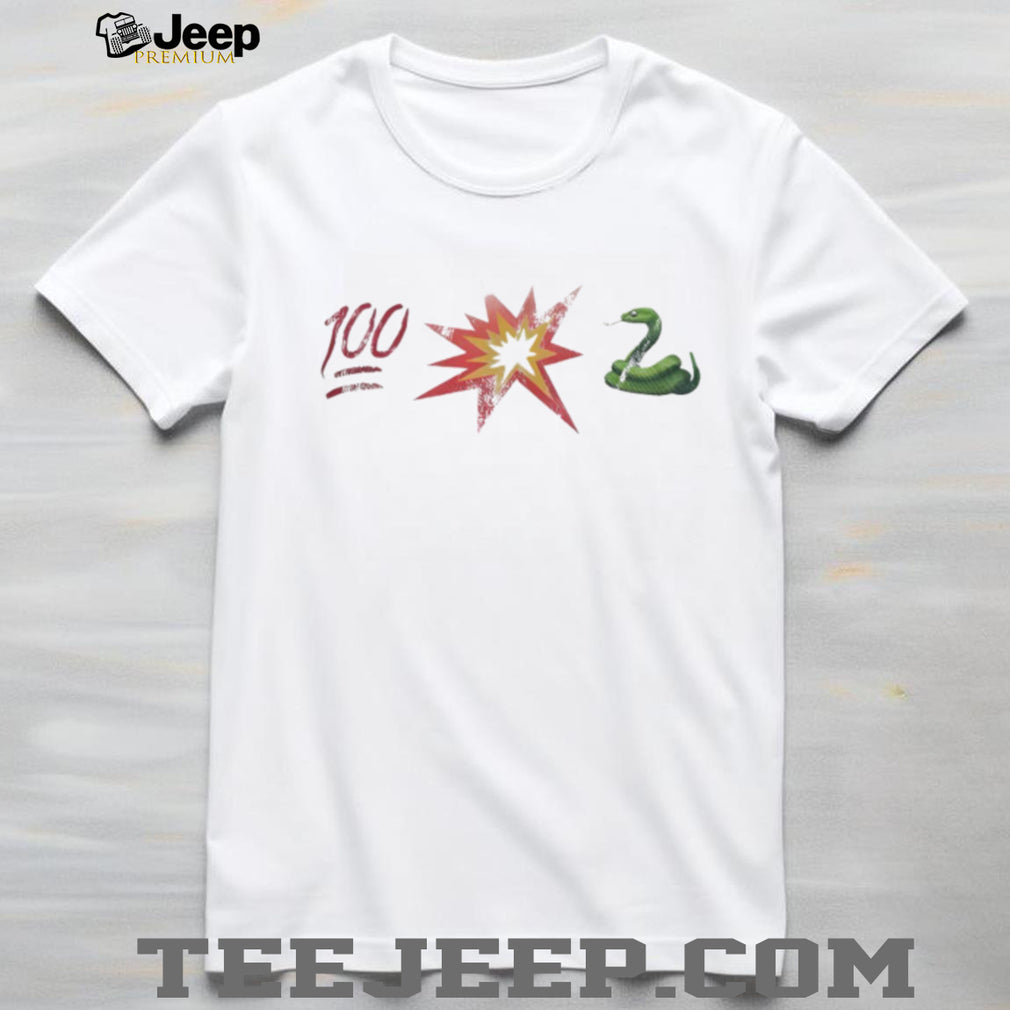 100 Percent Boom Snake Emoji Mashup Streetwear T Shirt
