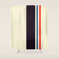 Classic Minimal Racing Car Retro Stripes - Furaribi Shower Curtain Gallery Image 1