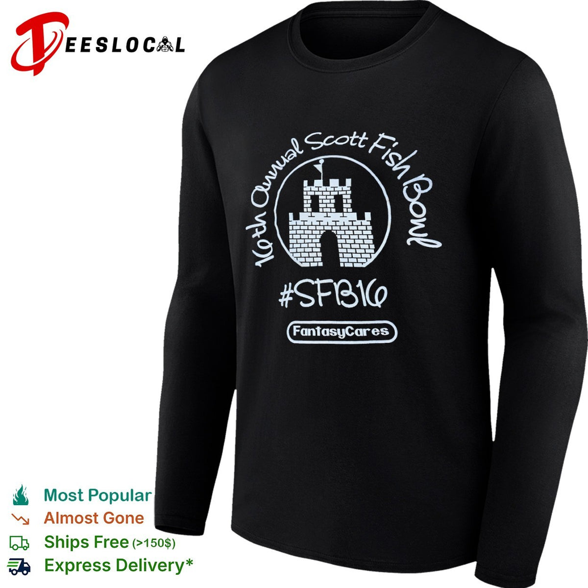 16th Annual Scott Fish Bowl SFB16 FantasyCares Castle shirt