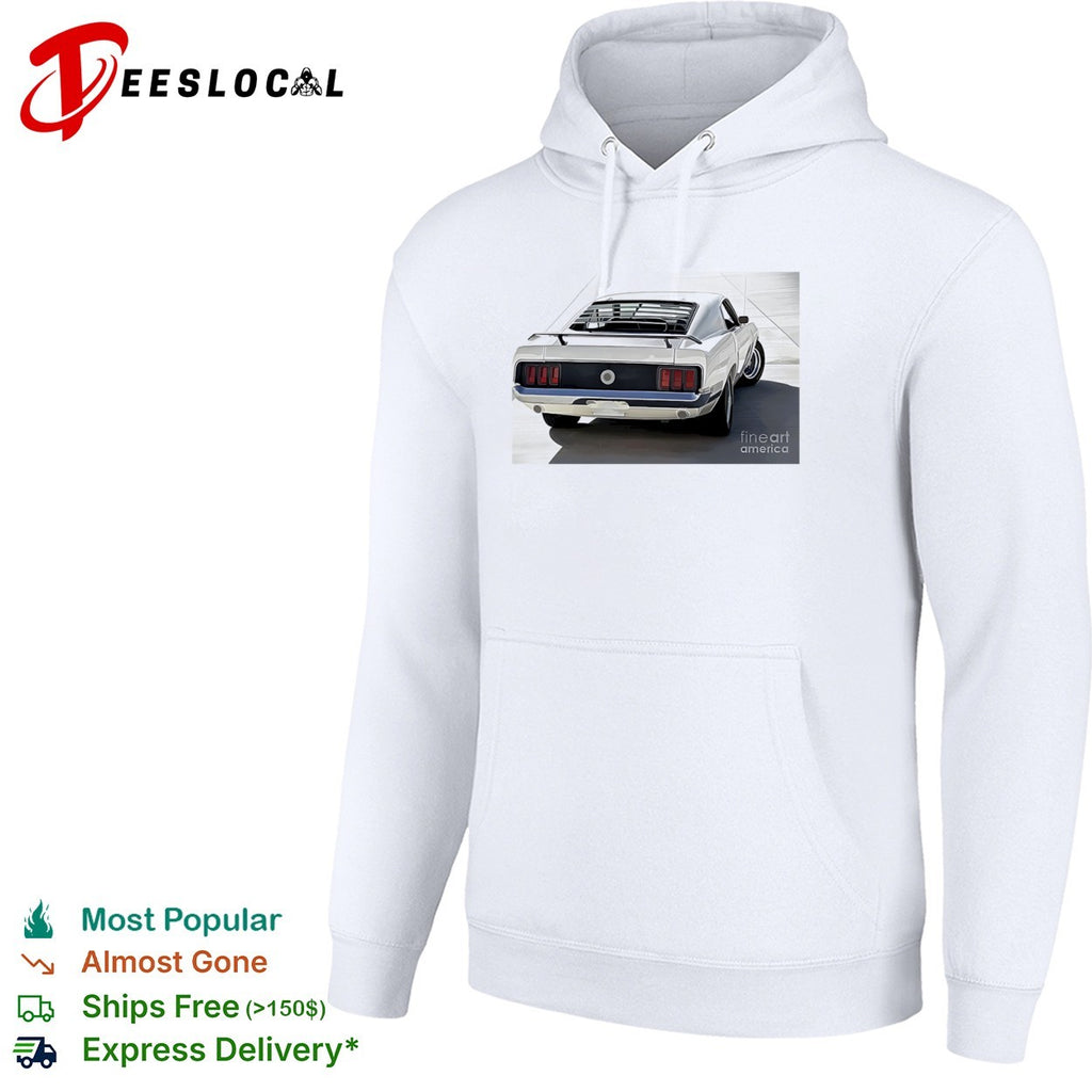 1969 Ford Mustang Fastback Classic Muscle Car Rear View shirt
