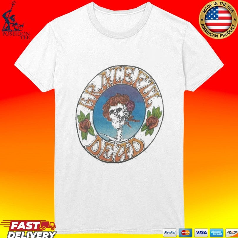 1970s Grateful Dead Bertha Skull Roses T-shirt