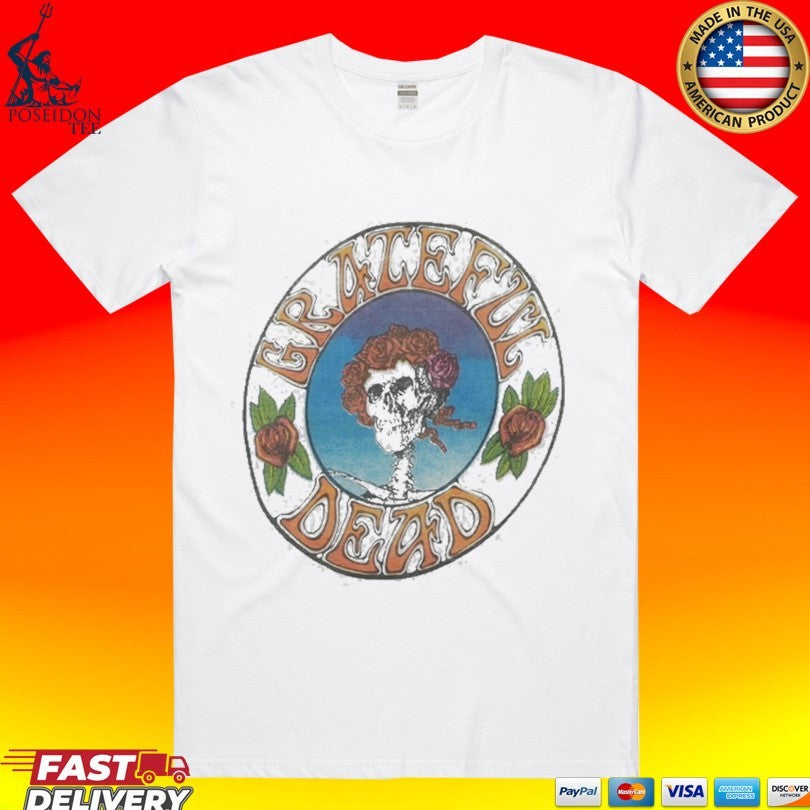 1970s Grateful Dead Bertha Skull Roses T-shirt