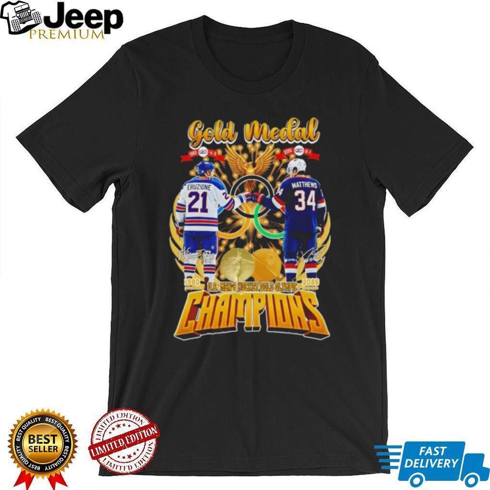 1980 & 2026 U.S. Men’s Hockey Gold Olympic Champions Legend Signature T Shirt