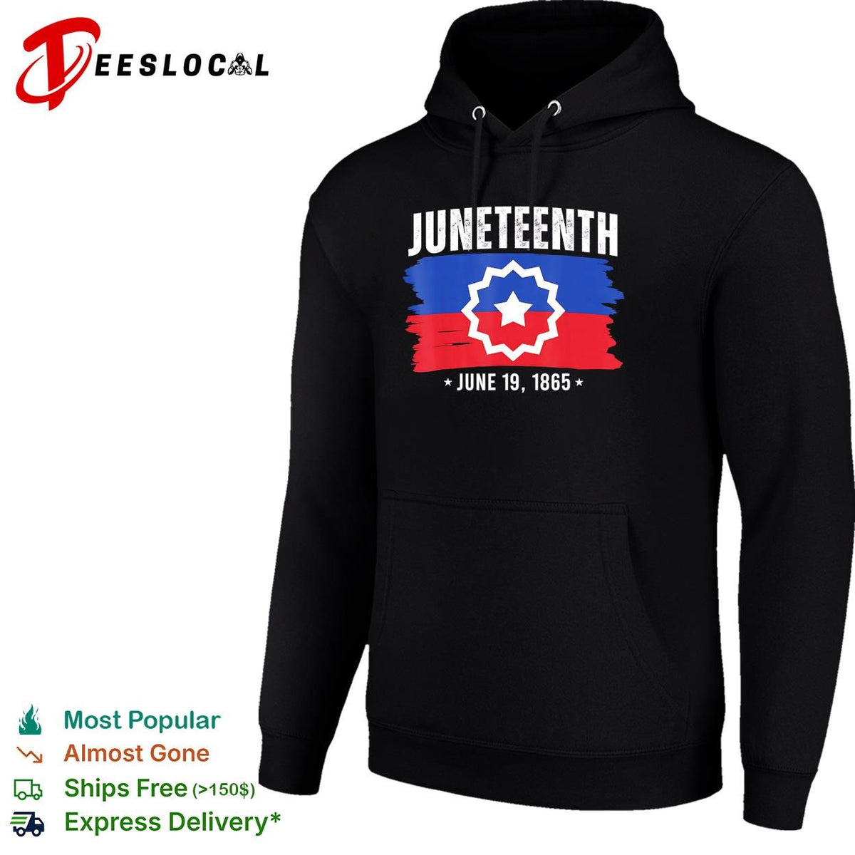 Juneteenth June 19 1865 star of freedom badge poster shirt