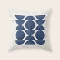 Blue navy retro scandinavian Mid century modern Throw Pillow Gallery Image 6