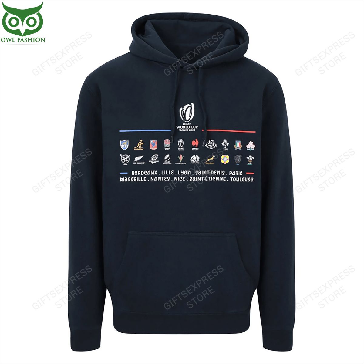 20 Unions Stacked Hoody Navy 2D Hoodie