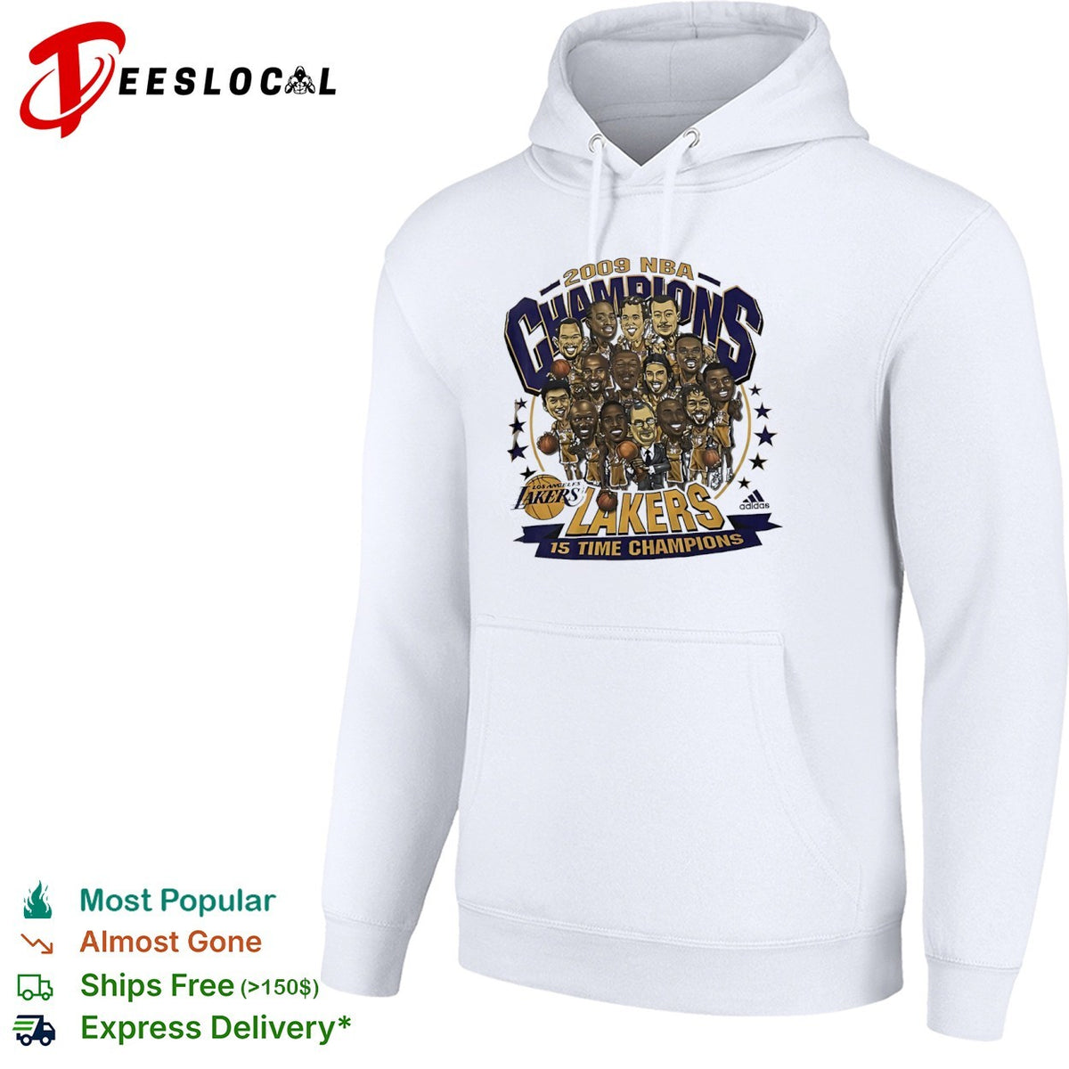 2009 NBA Champions Los Angeles Lakers 15 Time Champions shirt