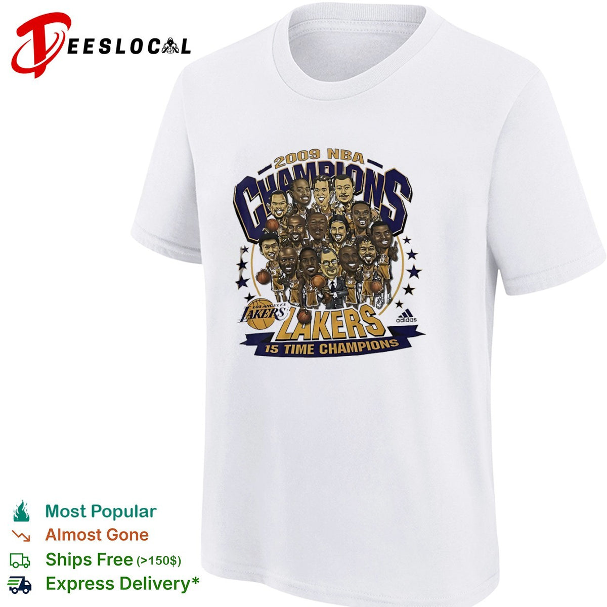 2009 NBA Champions Los Angeles Lakers 15 Time Champions shirt