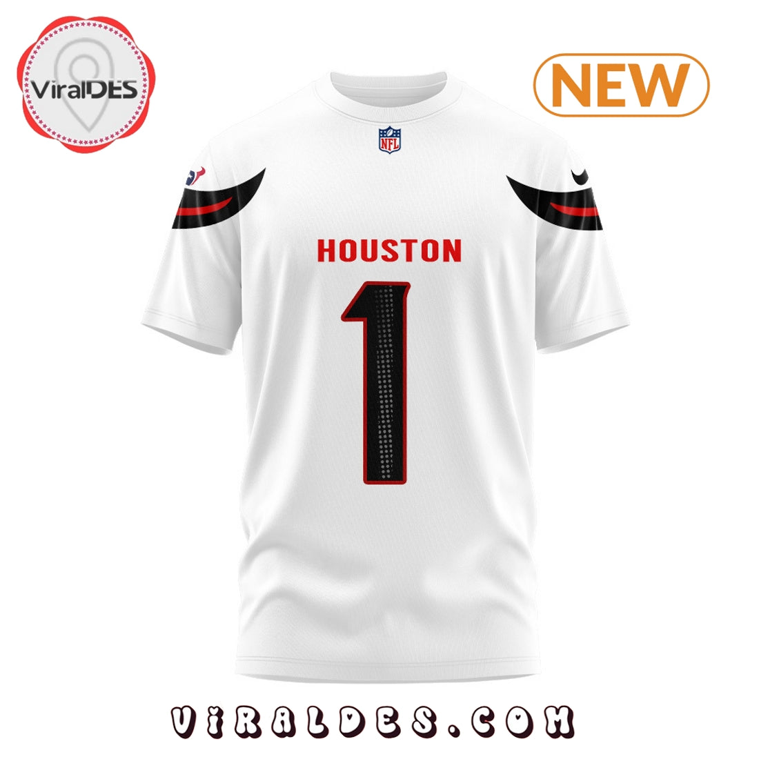 2024 Houston Texans White T-Shirt, Jogger, Cap