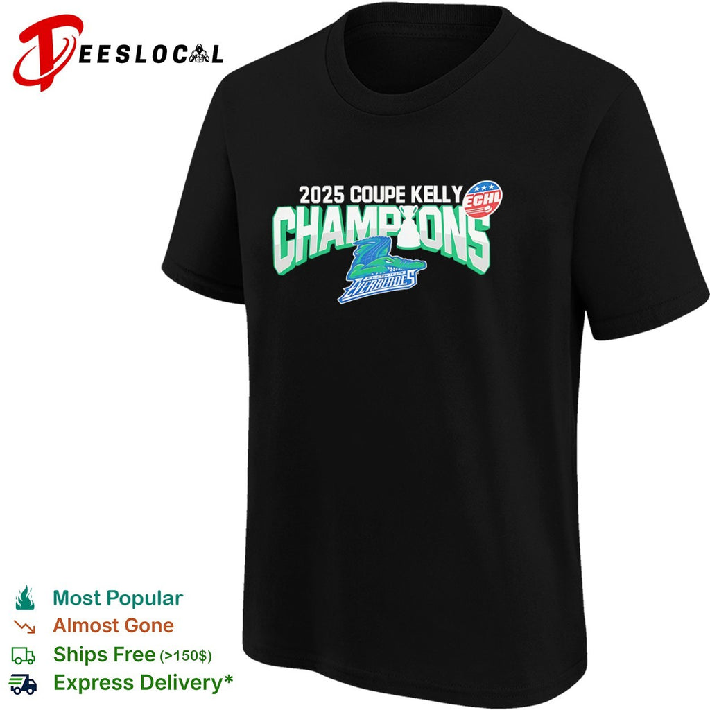 2025 Coupe Kelly Champions Florida Everblades ECHL Hockey Playoffs Winner shirt