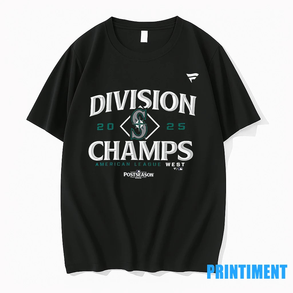 2025 Mariners Al West Division Champions Locker Room Tshirts Sweater Hoodie
