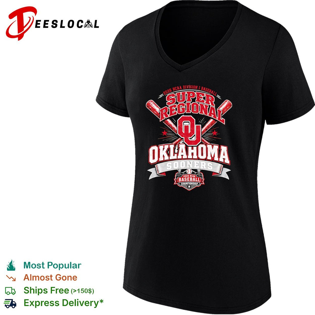 2025 NCAA Division I Baseball Super Regional Oklahoma Sooners 2026 Championship shirt
