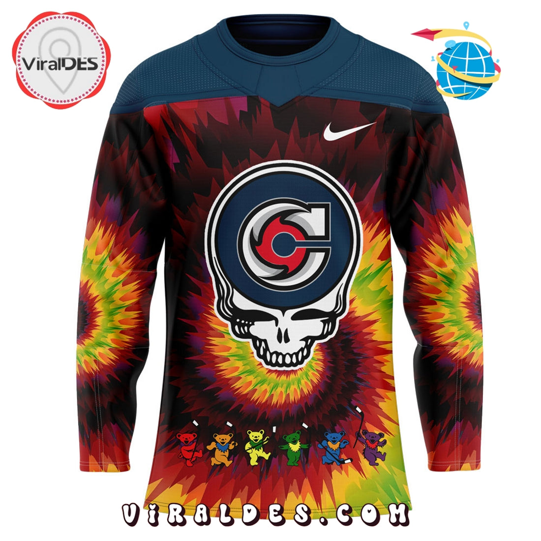 2025 Cincinnati Cyclones Grateful Dead Night Hockey Jersey