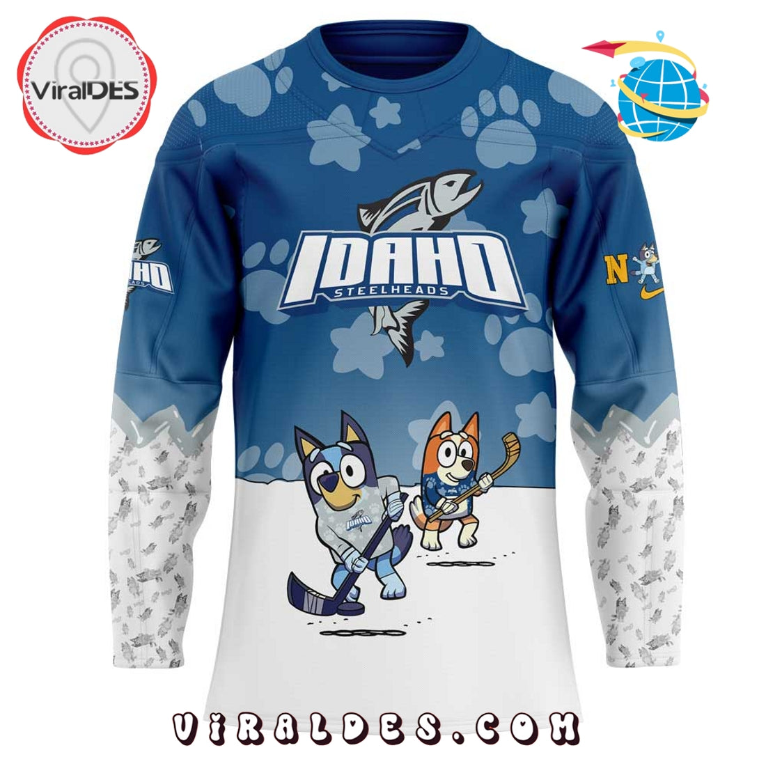 2025 Idaho Steelheads x Bluey and Bingo Hockey Jersey