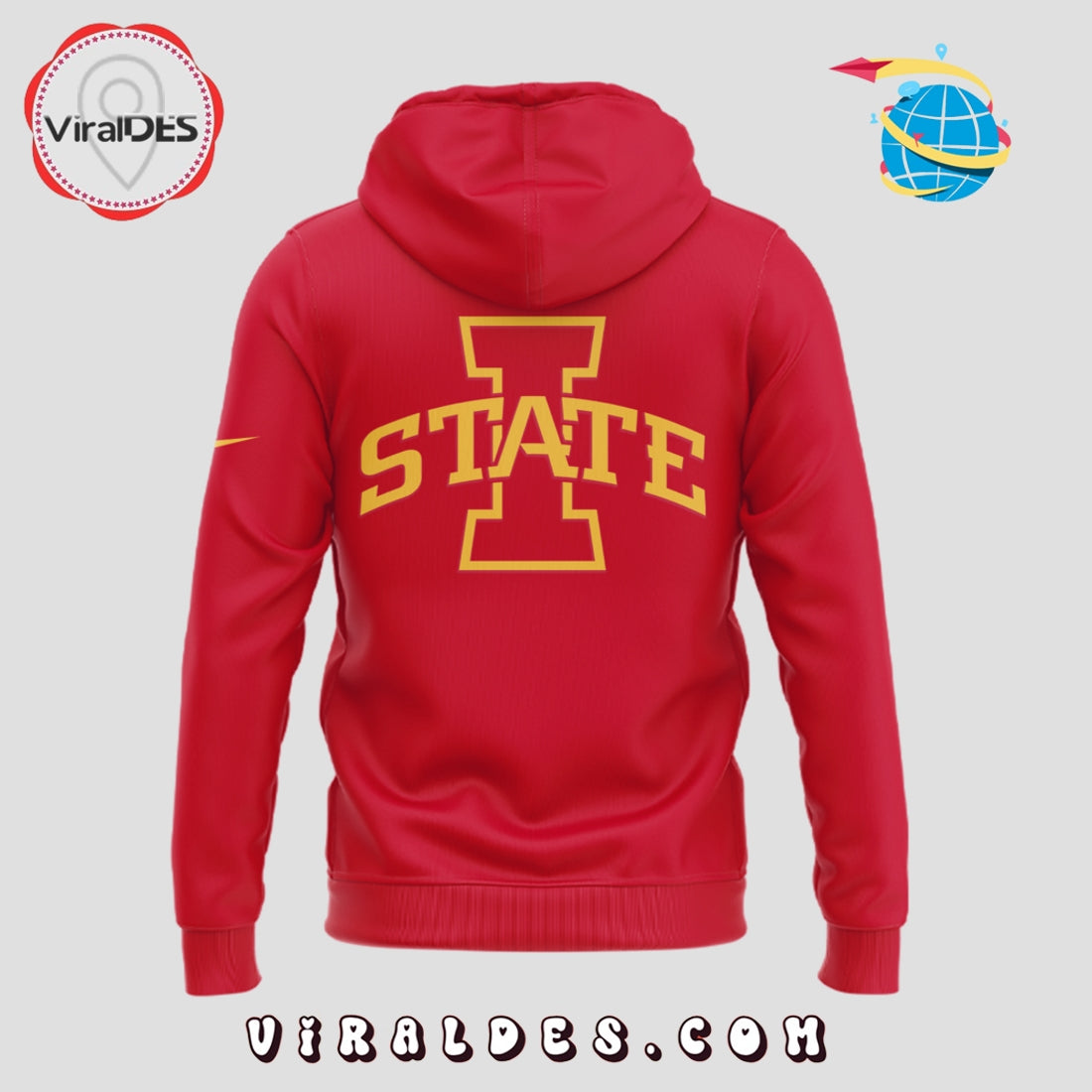 2025 Iowa State Cyclones Football Red Hoodie