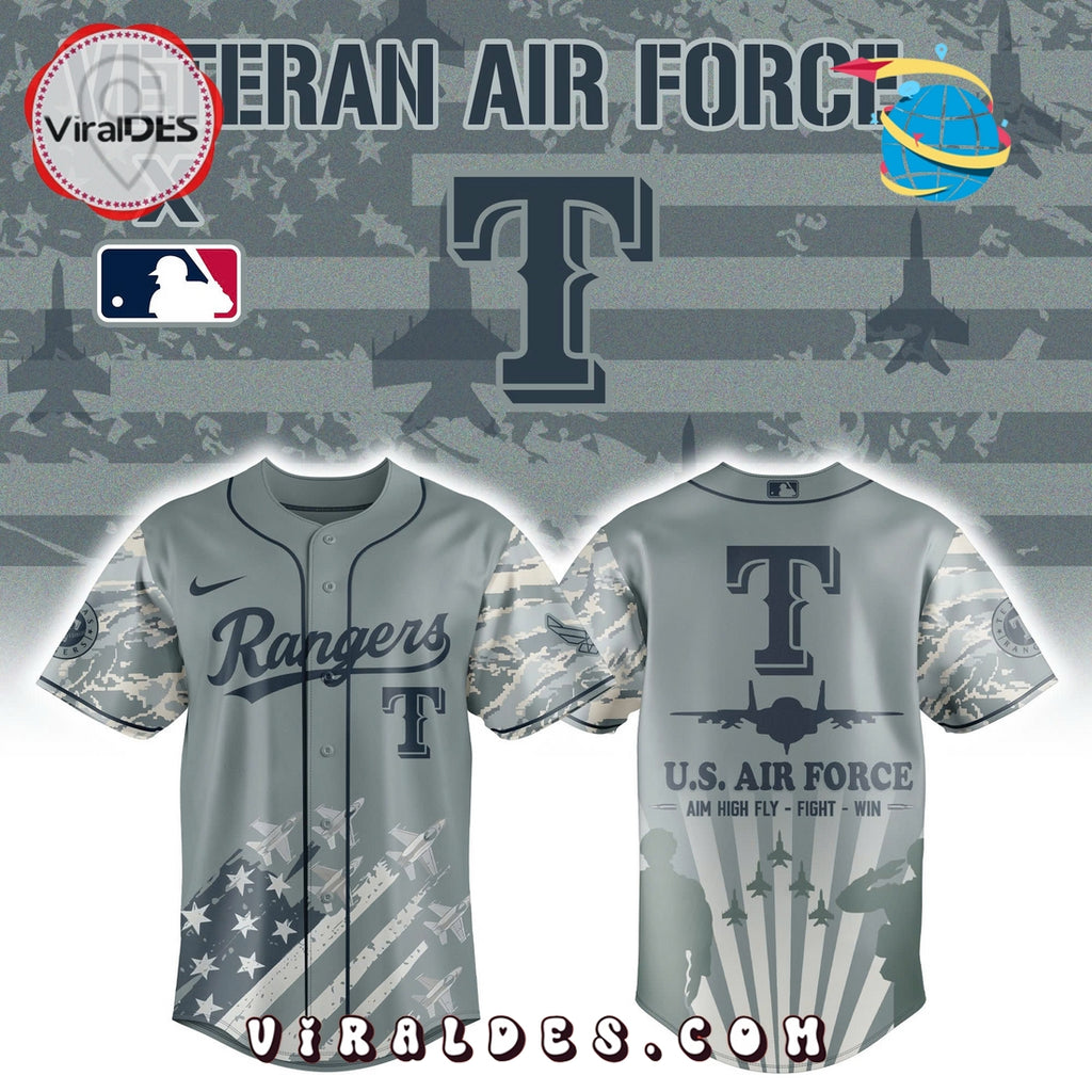 2025 Texas Rangers x Veteran U.S Air Force Baseball Jersey