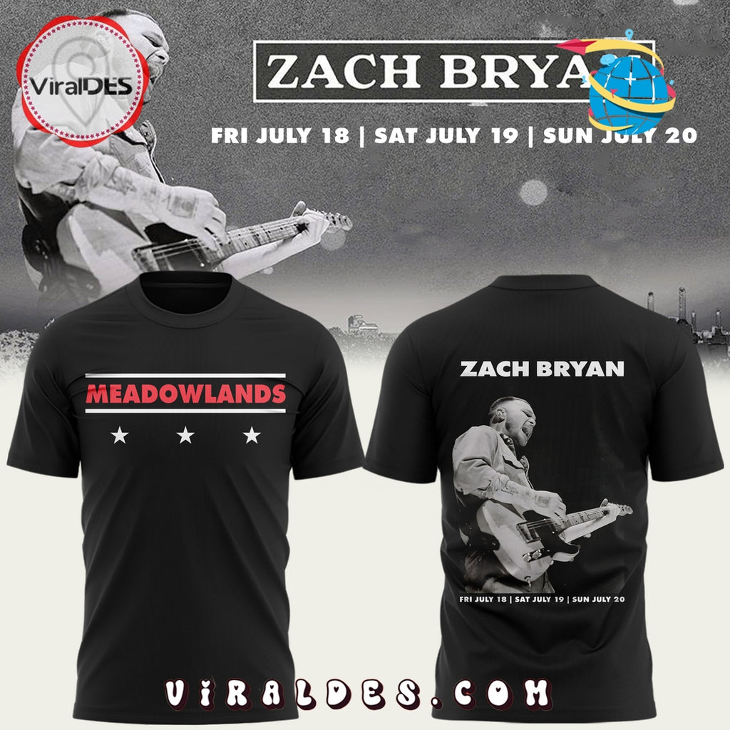 2025 Zach Bryan Meadowlands Black Hoodie