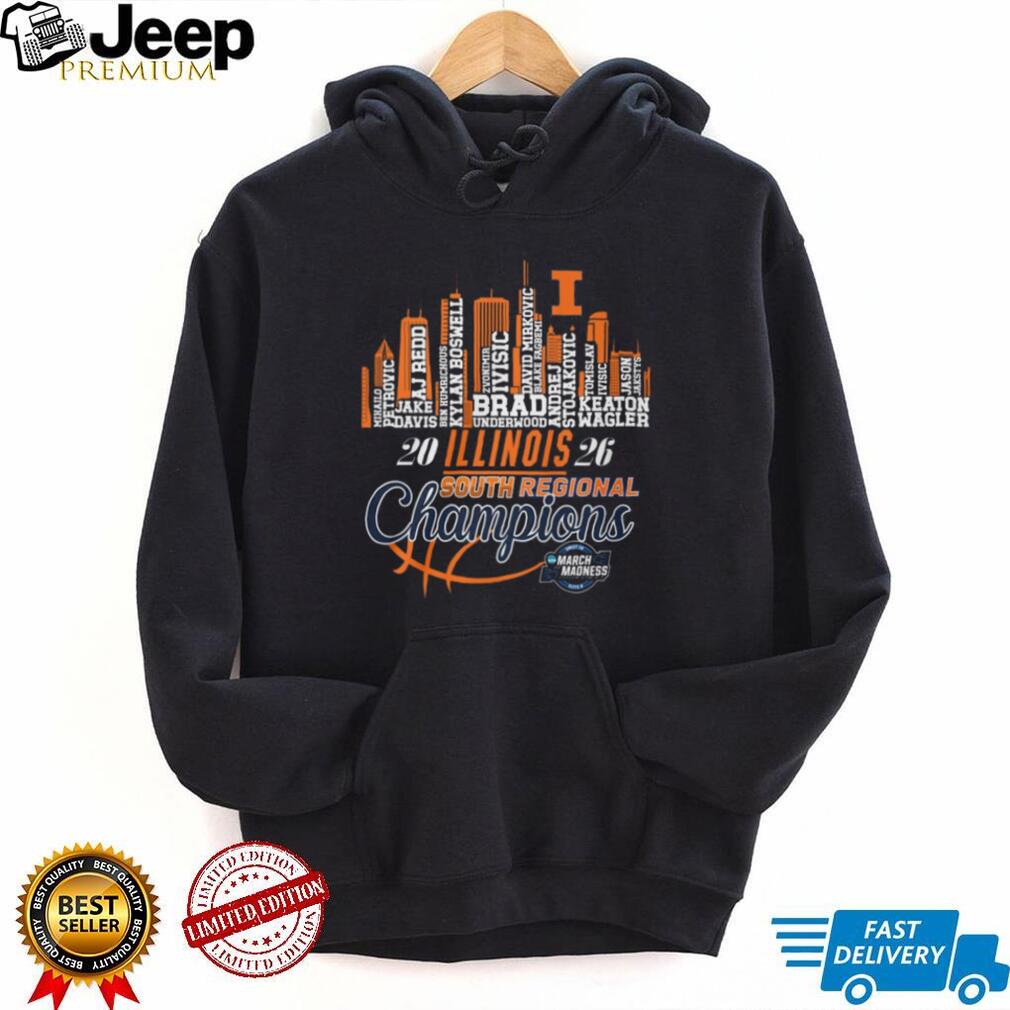 2026 Illinois South Regional Champions NCAA March Madness Roster T Shirt