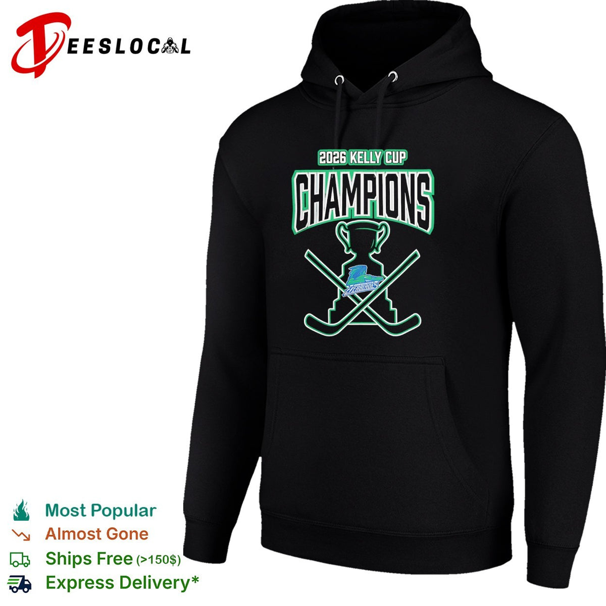 2026 Kelly Cup Champions Florida Everblades Hockey Team Trophy Logo Event shirt