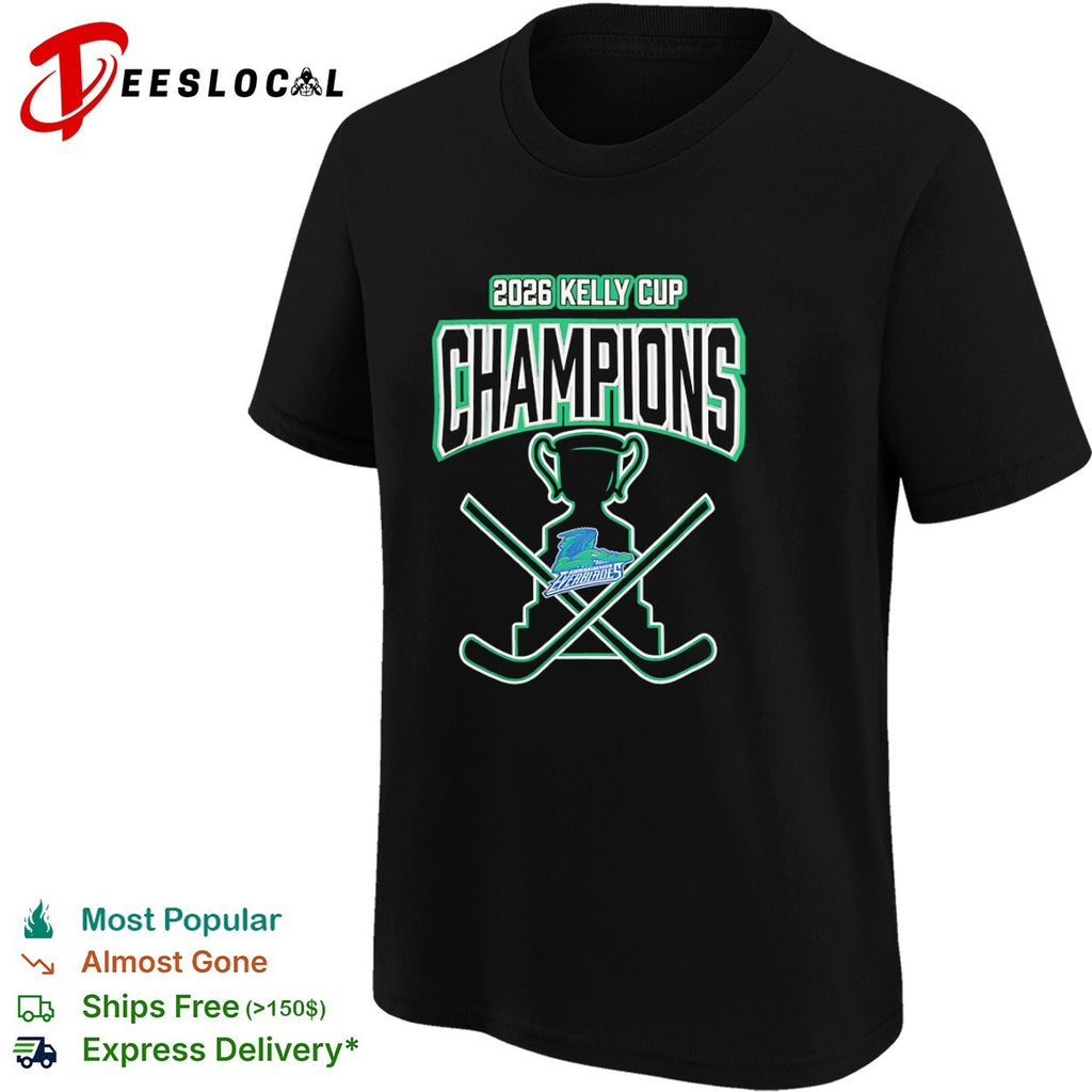 2026 Kelly Cup Champions Florida Everblades Hockey Team Trophy Logo Event shirt
