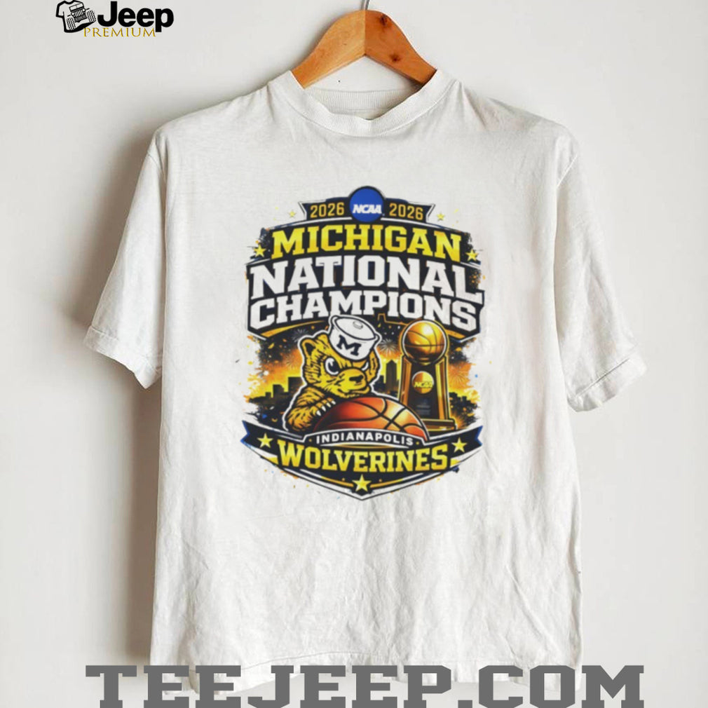 2026 Michigan Wolverines National Champions Indianapolis Mascot Logo T Shirt