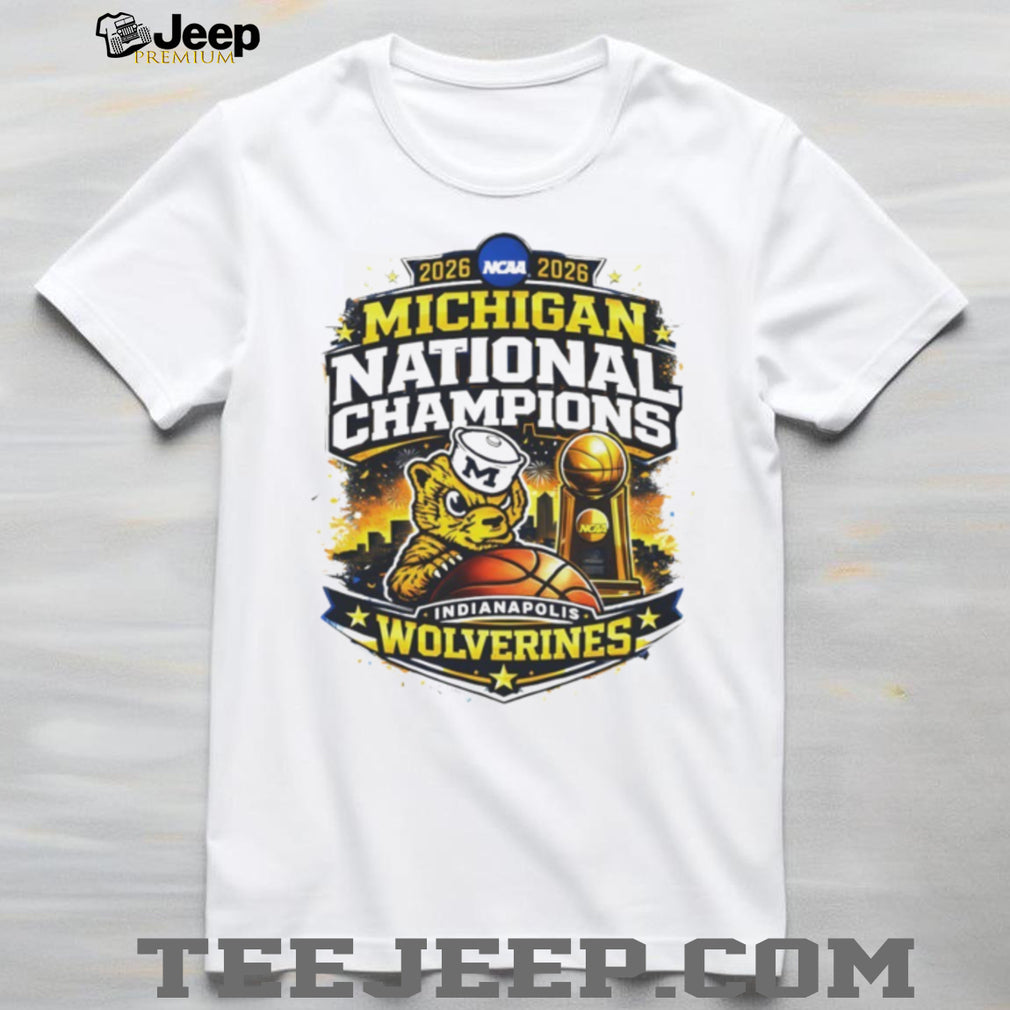 2026 Michigan Wolverines National Champions Indianapolis Mascot Logo T Shirt