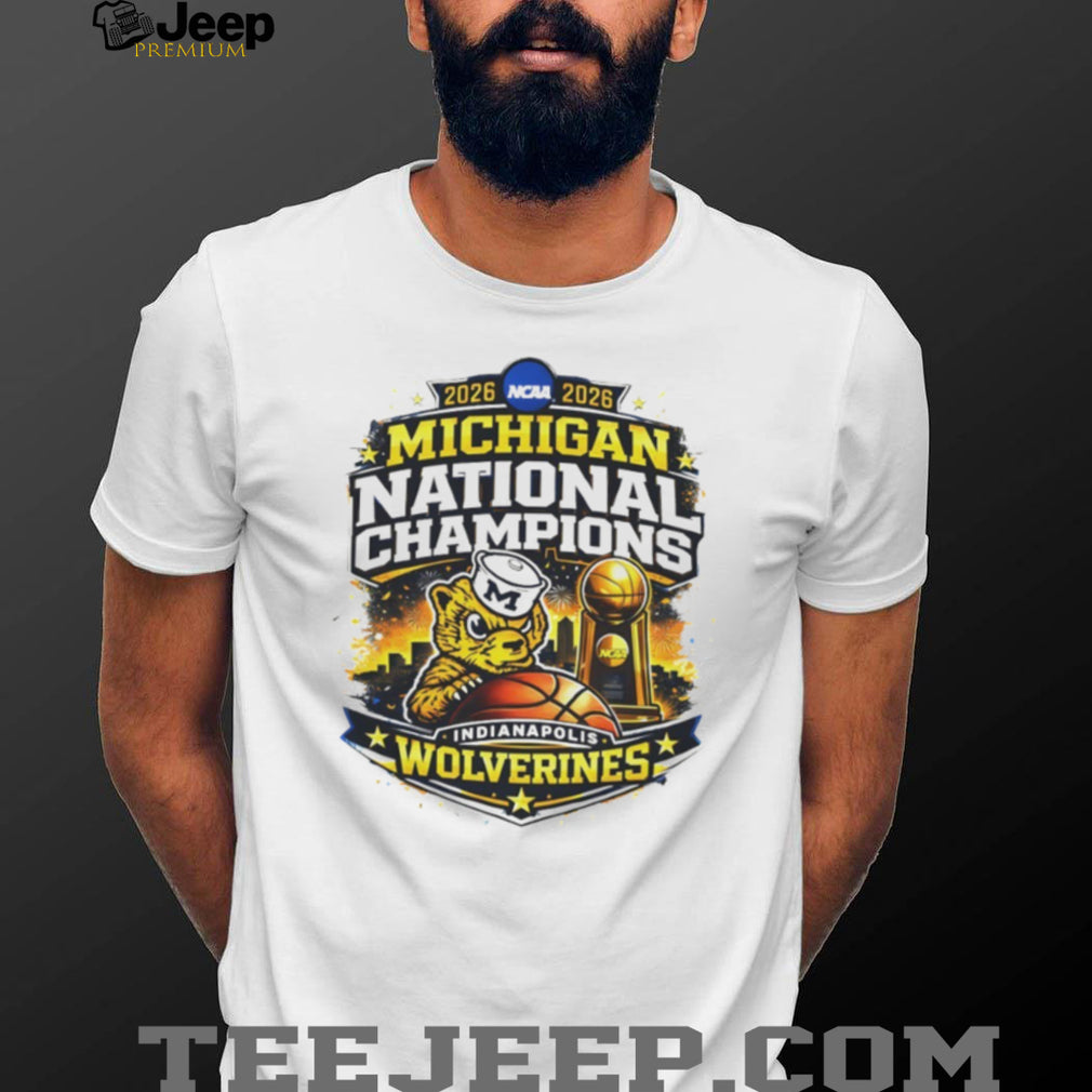 2026 Michigan Wolverines National Champions Indianapolis Mascot Logo T Shirt