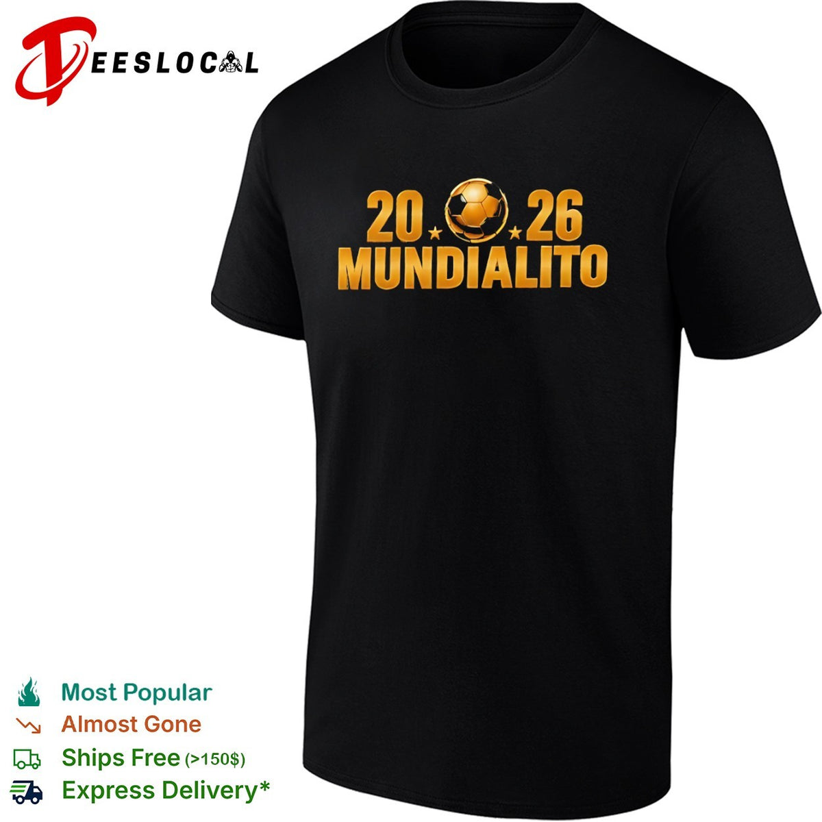 2026 Mundialito Gold Soccer Shirt