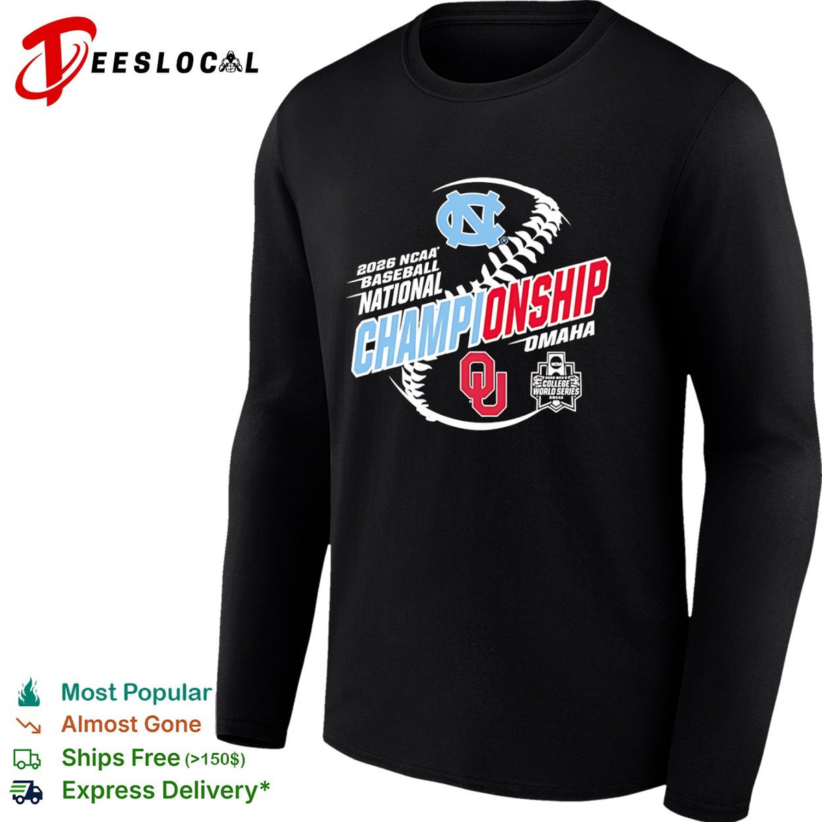 2026 NCAA Baseball National Championship Omaha North Carolina vs Oklahoma Sooners shirt