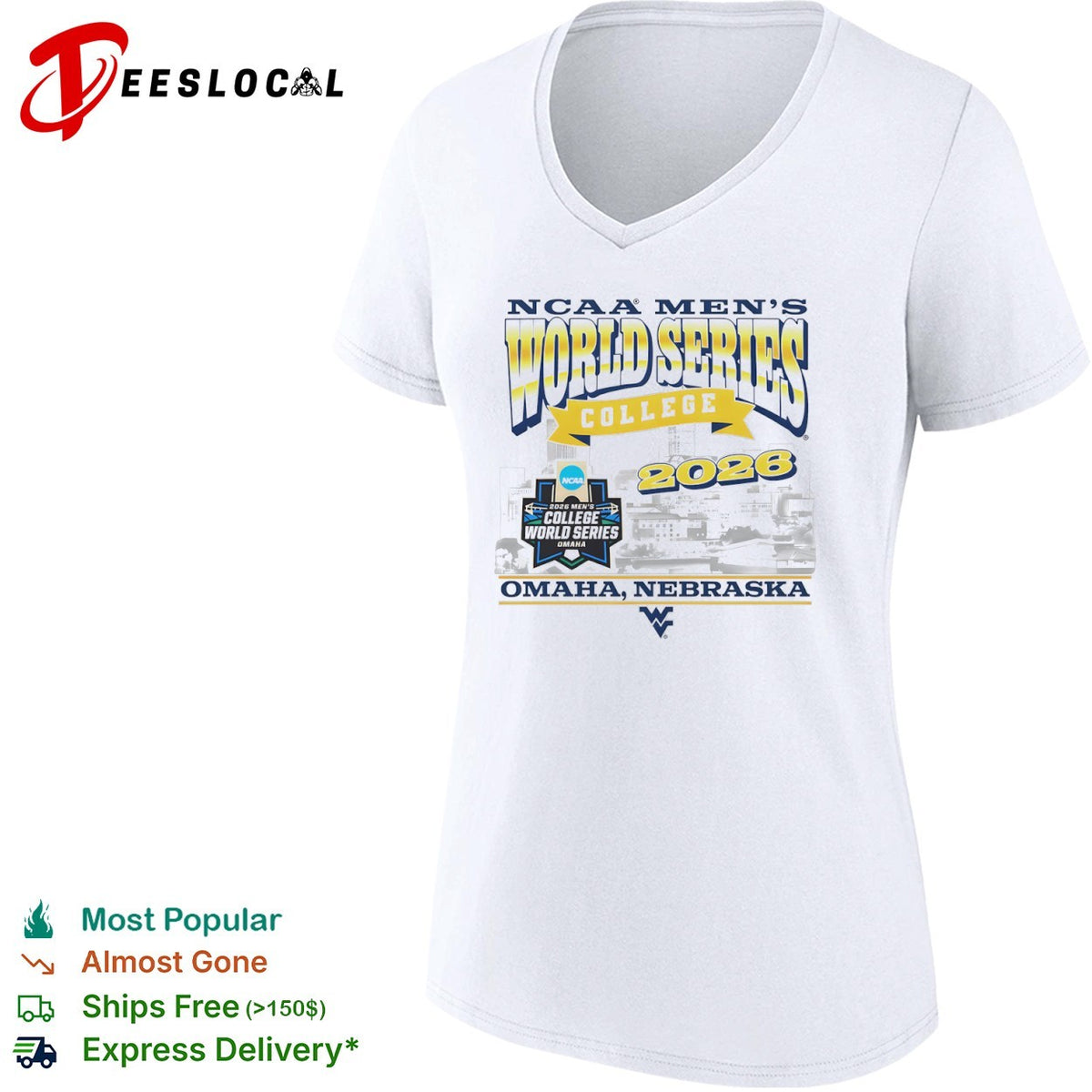 2026 NCAA College World Series Omaha Nebraska West Virginia Mountaineers shirt