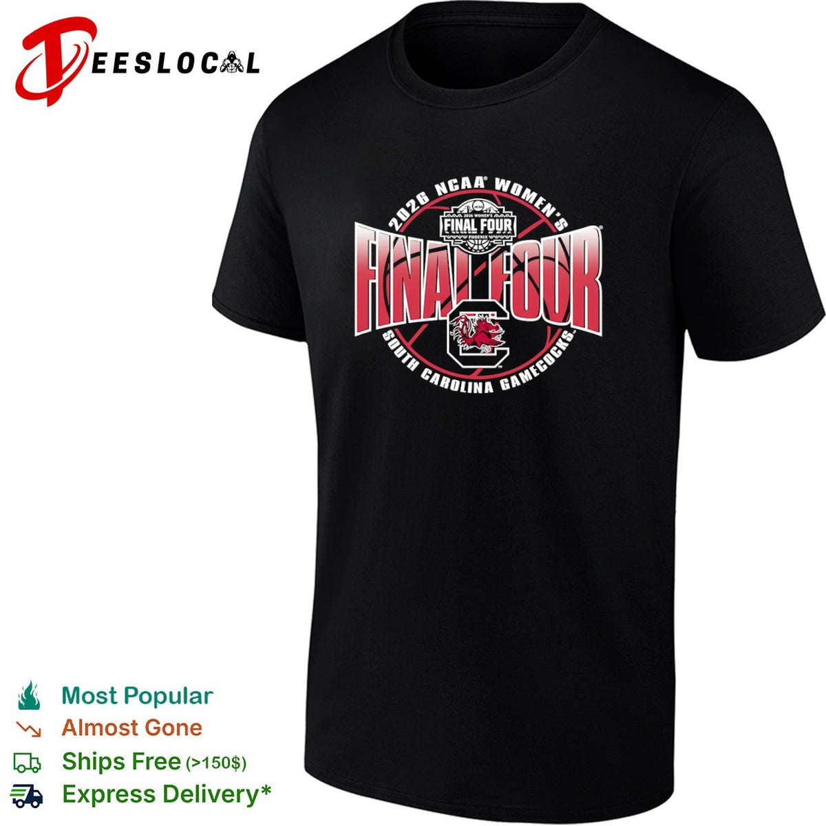 2026 NCAA Final Four South Carolina Gamecocks Phoenix Basketball Tournament shirt