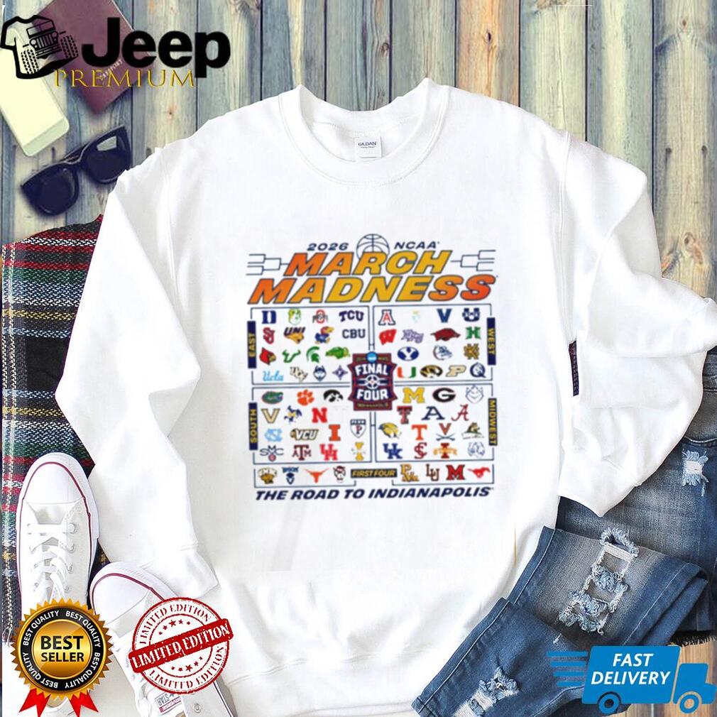2026 NCAA March Madness Road To Indianapolis Tournament Bracket Shirt