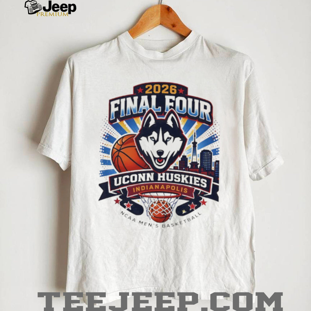 2026 NCAA Men’s Basketball Final Four UConn Huskies Indianapolis Badge T Shirt