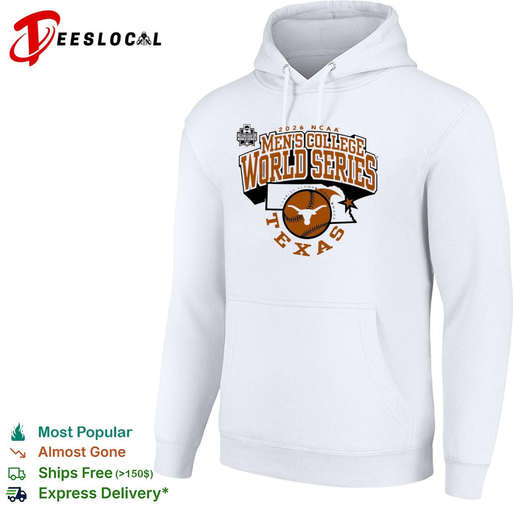 2026 NCAA Men’s College World Series Texas Longhorns Charles Schwab Field shirt