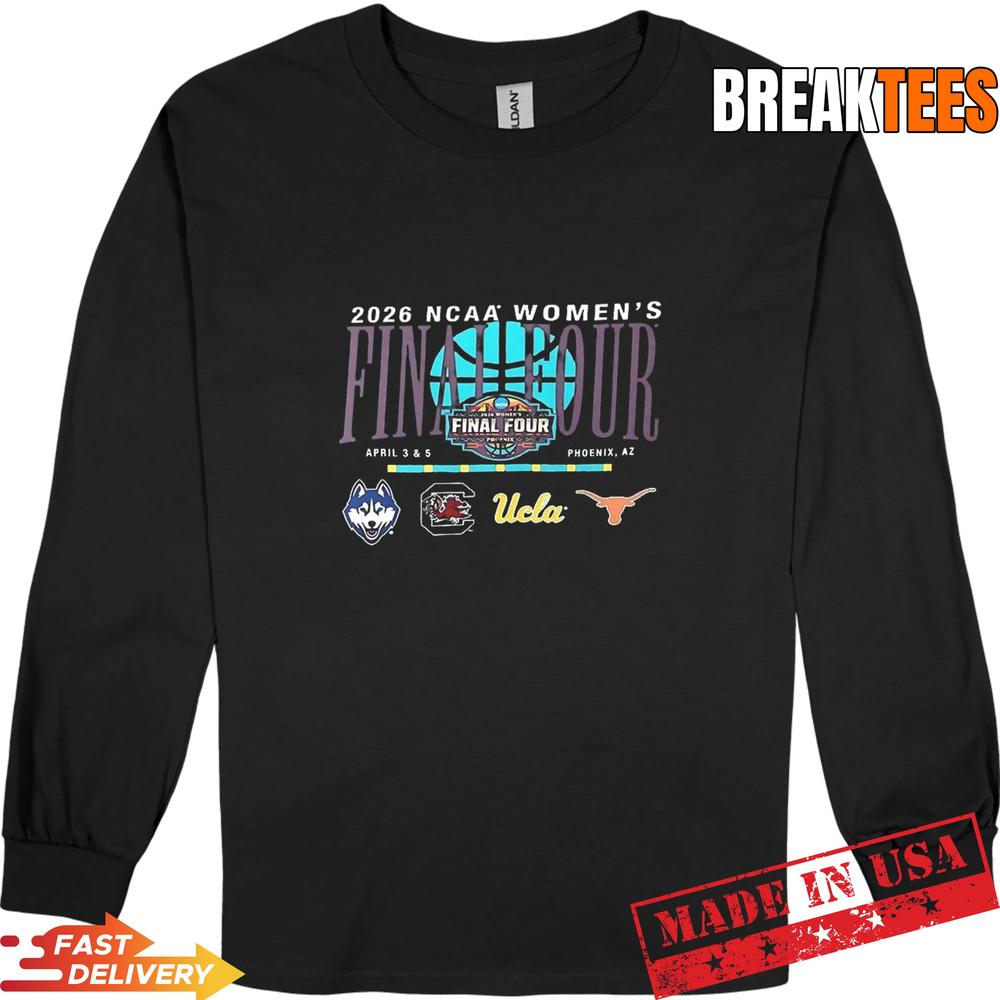 2026 NCAA Women’s Final Four NCAA 4 Team Phoenix logo T-Shirt