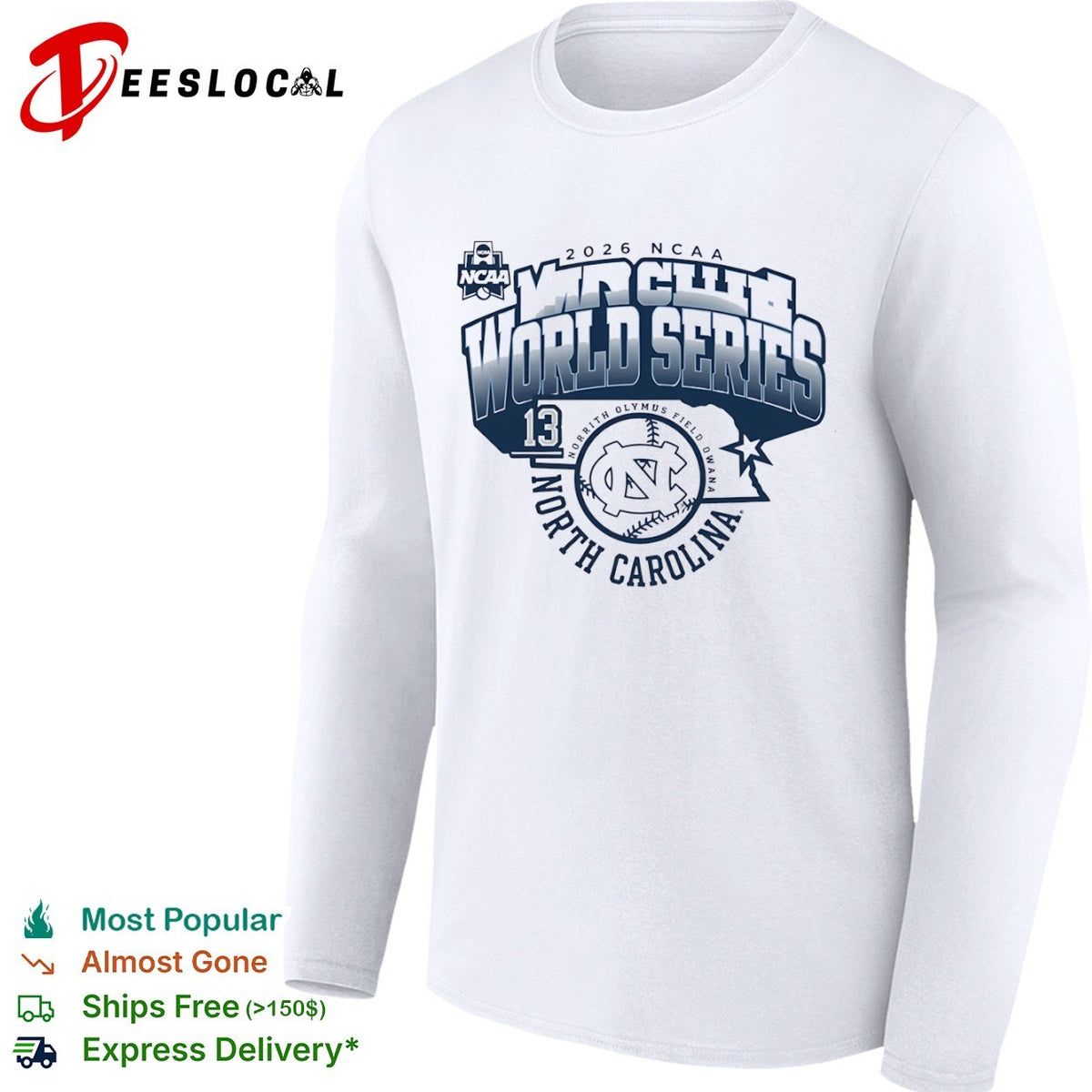 2026 NCAA World Series North Carolina Tar Heels Norrith Olymus Field Owana shirt