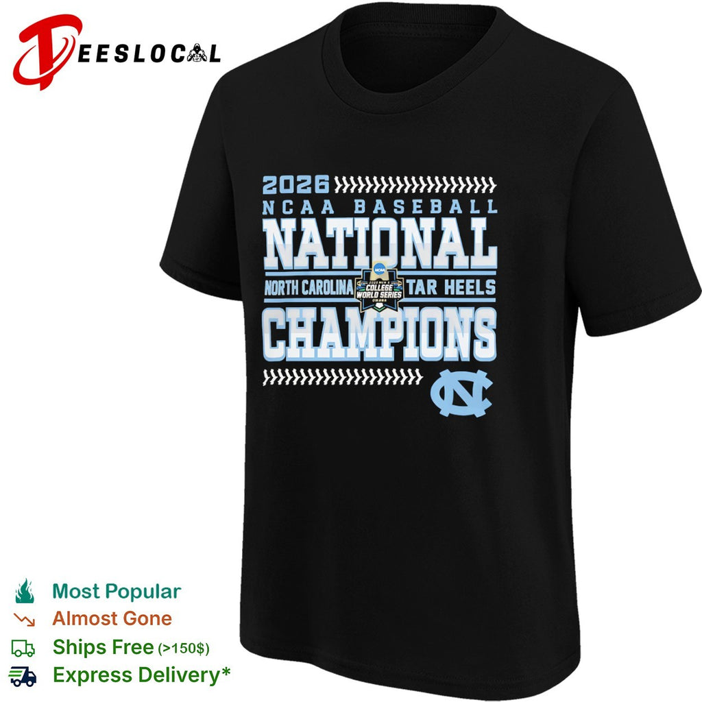 2026 North Carolina Tar Heels NCAA Baseball National Champions shirt