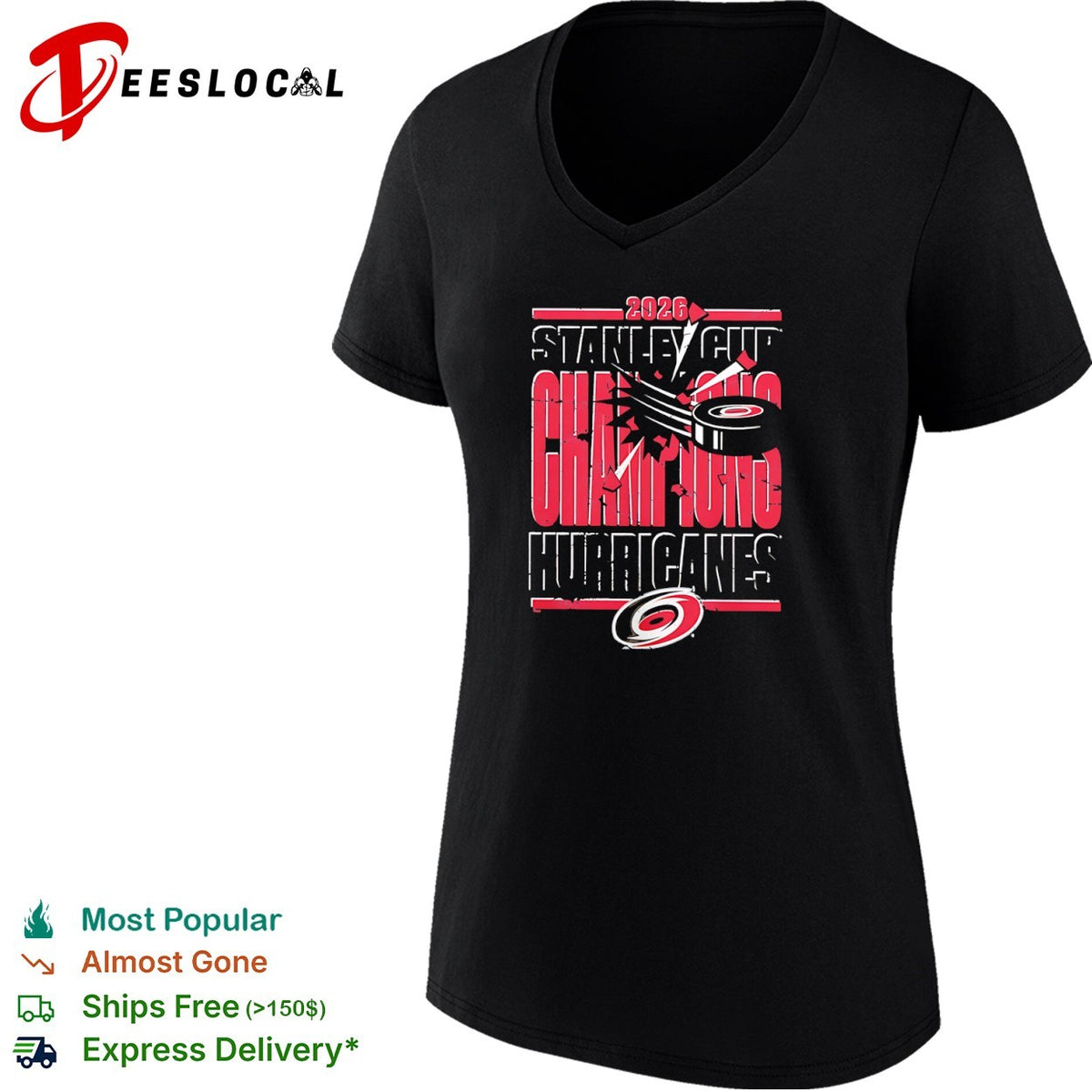 2026 Stanley Cup Champions Carolina Hurricanes Hockey Puck Team shirt
