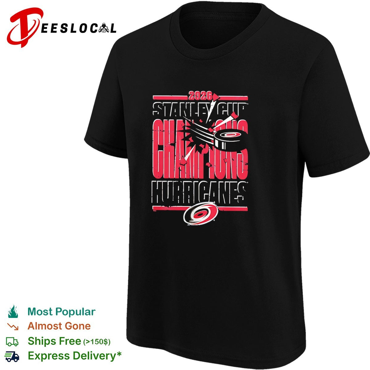 2026 Stanley Cup Champions Carolina Hurricanes Hockey Puck Team shirt