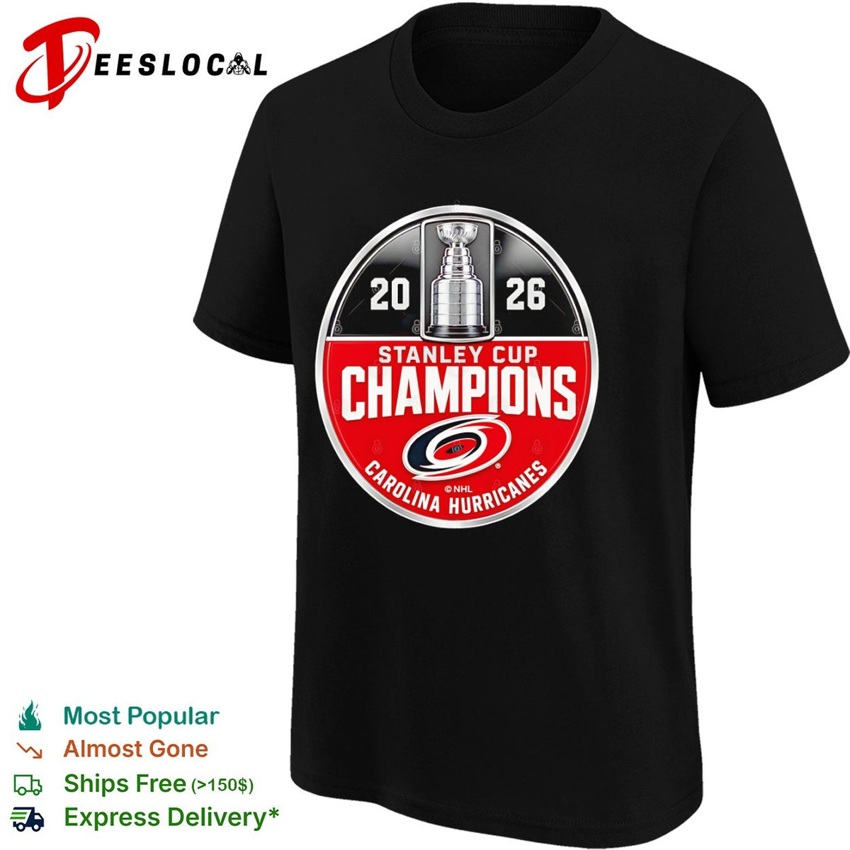 2026 Stanley Cup Champions Carolina Hurricanes logo shirt