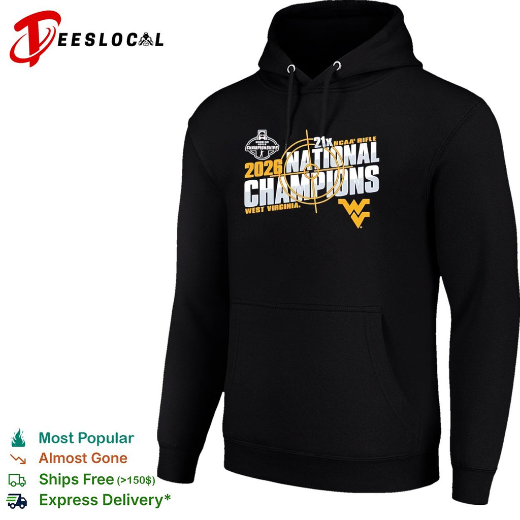 2026 West Virginia Mountaineers 21x NCAA Rifle National Champions logo shirt