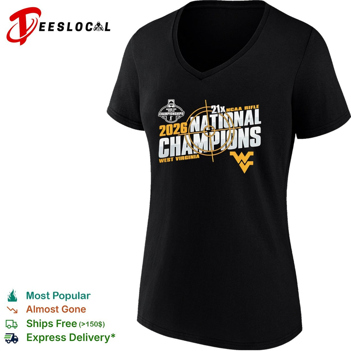 21x NCAA Rifle National Champions West Virginia Mountaineers 2026 Championships shirt