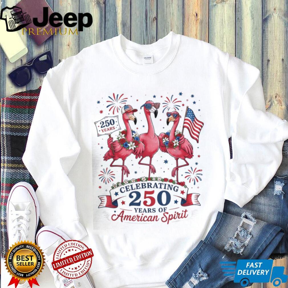250 Years American Spirit Flamingo Patriotic Party Shirt