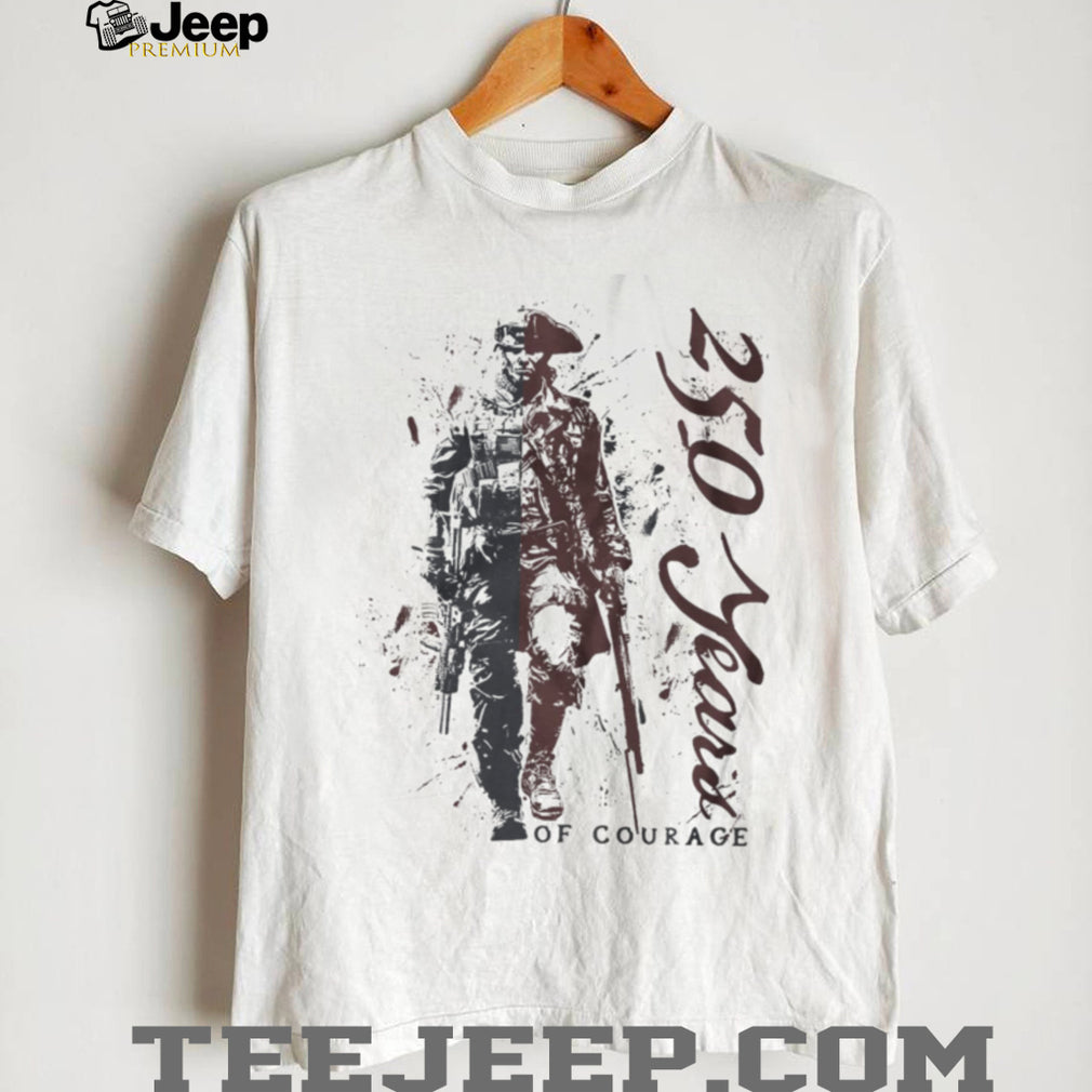 250 Years Of Courage American Revolutionary War Soldier Graphic Shirt