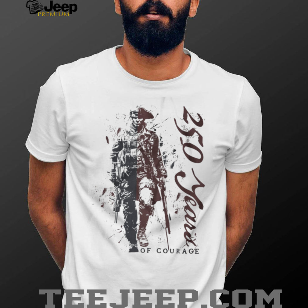 250 Years Of Courage American Revolutionary War Soldier Graphic Shirt
