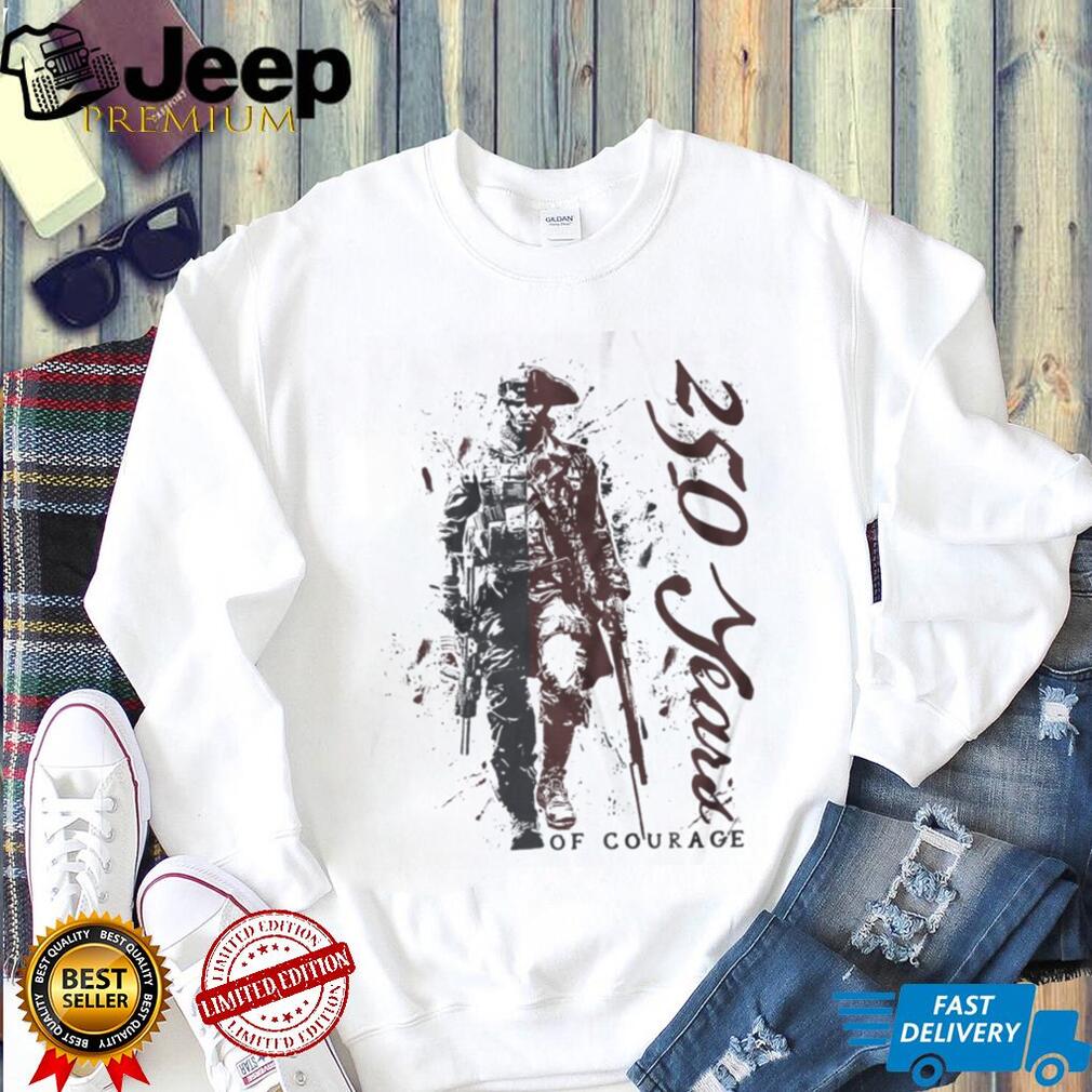 250 Years Of Courage American Revolutionary War Soldier Graphic Shirt