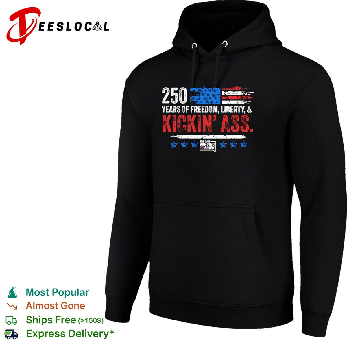 250 Years of Freedom Liberty and Kickin Ass The Dan Bongino Show American shirt