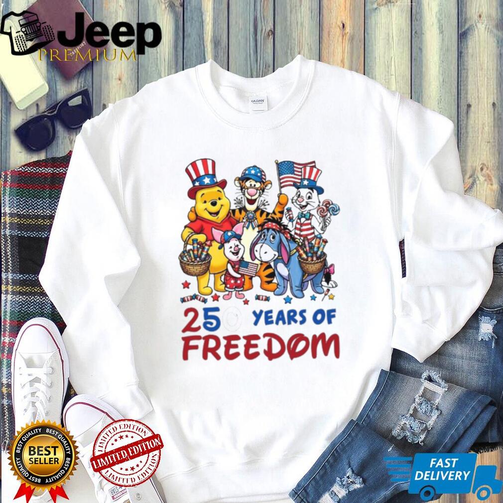 250 Years of Freedom Pooh and Friends Patriotic Celebration T Shirt