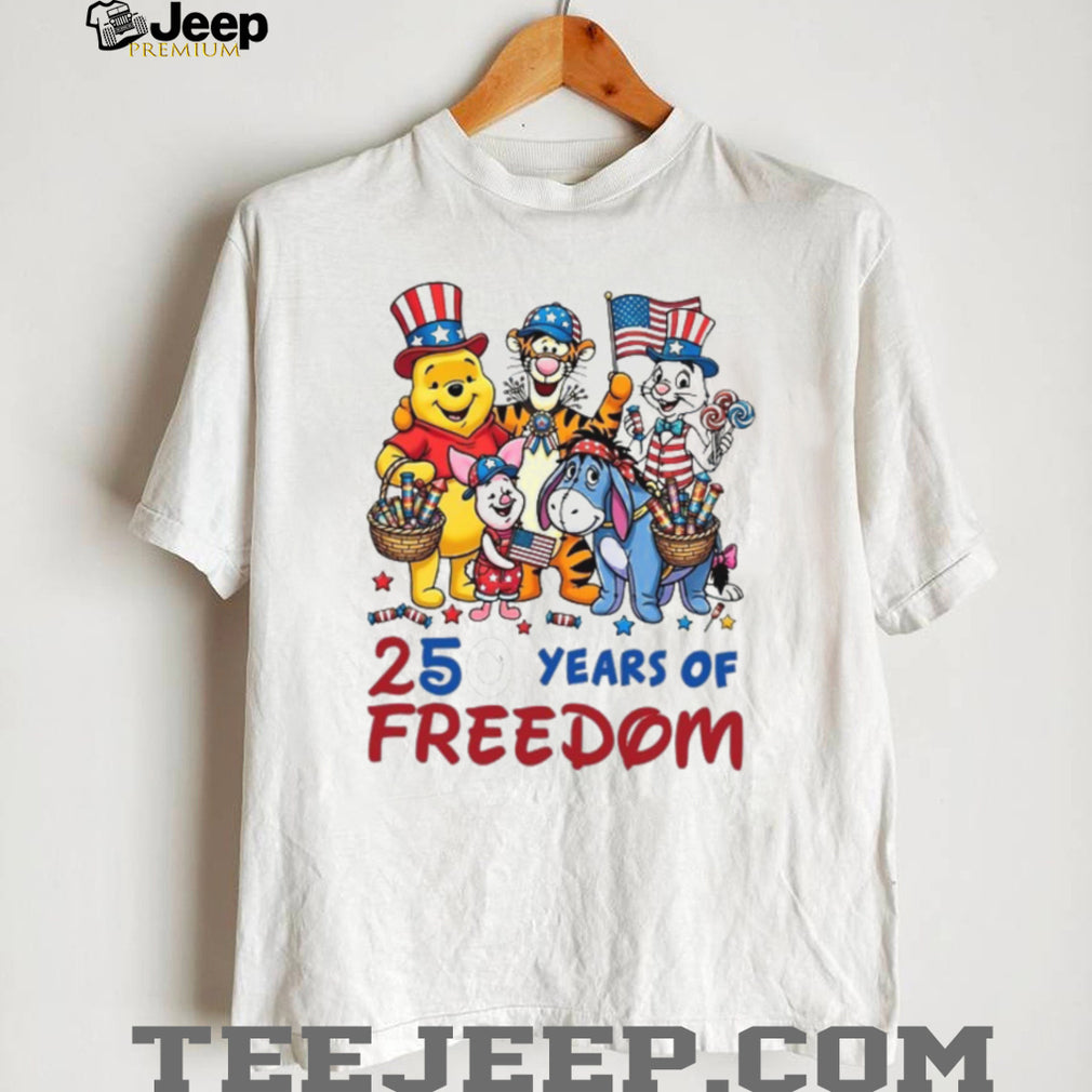 250 Years of Freedom Pooh and Friends Patriotic Celebration T Shirt